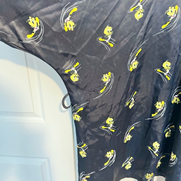 Vintage Looney Tunes Tweety sports jumping silky robe - NO RIBBON TIE M/L - Picture 3 of 5